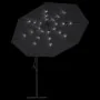 Sombrilla de jardín voladiza con luces LED negro 350 cm de , Sombrillas - Ref: Foro24-313784, Precio: 132,56 €, Descuento: %