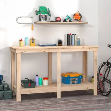Banco de trabajo de madera maciza de pino 140x50x80 cm de , Mesas de trabajo - Ref: Foro24-822506, Precio: 121,08 €, Descuent...