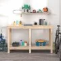 Banco de trabajo de madera maciza de pino 140x50x80 cm de , Mesas de trabajo - Ref: Foro24-822506, Precio: 121,08 €, Descuent...