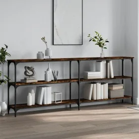 Mesa consola madera de ingeniería roble ahumado 200x29x75 cm de , Mesas auxiliares - Ref: Foro24-834112, Precio: 94,07 €, Des...