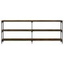 Mesa consola madera de ingeniería roble ahumado 200x29x75 cm by , Side tables - Ref: Foro24-834112, Price: 94,07 €, Discount: %
