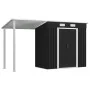 Cobertizo jardín con tejado extendido acero gris 346x121x181 cm de , Cobertizos - Ref: Foro24-144034, Precio: 473,38 €, Descu...