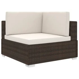 Asiento seccional de esquina con cojines 1 uds ratán PE marrón by , Modular outdoor sofas - Ref: Foro24-46797, Price: 139,17 ...