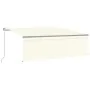 Toldo manual retráctil con persiana y LEDs 4,5x3 m color crema de , Toldos - Ref: Foro24-3069442, Precio: 419,46 €, Descuento: %