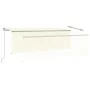 Toldo manual retráctil con persiana y LEDs 4,5x3 m color crema de , Toldos - Ref: Foro24-3069442, Precio: 419,46 €, Descuento: %