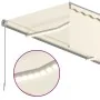 Toldo manual retráctil con persiana y LEDs 4,5x3 m color crema de , Toldos - Ref: Foro24-3069442, Precio: 419,46 €, Descuento: %