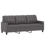 Juego de sofás con cojines 3 piezas cuero sintético gris de , Sofás - Ref: Foro24-3201350, Precio: 580,76 €, Descuento: %