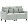 Juego de sofás con cojines 3 piezas terciopelo gris claro by , Sofas - Ref: Foro24-3201710, Price: 503,51 €, Discount: %