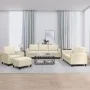 Juego de sofás con cojines 4 piezas cuero sintético crema de , Sofás - Ref: Foro24-3201746, Precio: 543,00 €, Descuento: %