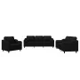 Juego de sofás con cojines 3 piezas tela negro de , Sofás - Ref: Foro24-3201790, Precio: 666,93 €, Descuento: %