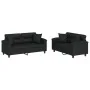 Juego de sofás con cojines 2 piezas cuero sintético negro by , Sofas - Ref: Foro24-3202372, Price: 486,63 €, Discount: %