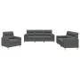Juego de sofás con cojines 3 piezas tela gris oscuro de , Sofás - Ref: Foro24-3201553, Precio: 638,81 €, Descuento: %
