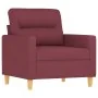 Juego de sofás con cojines 3 piezas tela rojo tinto by , Sofas - Ref: Foro24-3201558, Price: 629,60 €, Discount: %