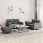 Juego de sofás con cojines 3 piezas tela gris oscuro by , Sofas - Ref: Foro24-3201593, Price: 488,90 €, Discount: %