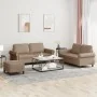 Juego de sofás con cojines 3 piezas cuero sintético capuchino von , Sofas - Ref: Foro24-3202159, Preis: 487,19 €, Rabatt: %