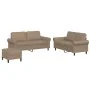 Juego de sofás con cojines 3 piezas cuero sintético capuchino von , Sofas - Ref: Foro24-3202159, Preis: 487,19 €, Rabatt: %