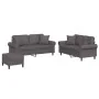 Juego de sofás con cojines 3 piezas cuero sintético gris de , Sofás - Ref: Foro24-3202167, Precio: 527,85 €, Descuento: %