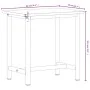 Banco de trabajo madera maciza de haya y metal 80x55x81,5 cm de , Mesas de trabajo - Ref: Foro24-3188903, Precio: 134,81 €, D...