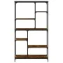 Estantería madera ingeniería acero roble ahumado 99x35,5x176 cm de , Librerías y estanterías - Ref: Foro24-835411, Precio: 89...