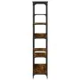 Estantería madera ingeniería acero roble ahumado 99x35,5x176 cm de , Librerías y estanterías - Ref: Foro24-835411, Precio: 89...