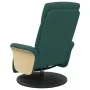 Sillón reclinable con reposapiés tela verde oscuro de , Sillones - Ref: Foro24-356525, Precio: 240,37 €, Descuento: %