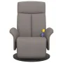 Sillón reclinable de masaje con reposapiés tela gris taupe de , Sillones - Ref: Foro24-356538, Precio: 259,81 €, Descuento: %