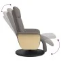 Sillón reclinable de masaje con reposapiés tela gris taupe de , Sillones - Ref: Foro24-356538, Precio: 259,81 €, Descuento: %