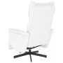 Sillón reclinable con reposapiés cuero sintético blanco de , Sillones - Ref: Foro24-356590, Precio: 216,89 €, Descuento: %