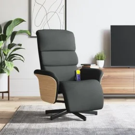 Sillón reclinable de masaje con reposapiés tela gris oscuro de , Sillones - Ref: Foro24-356614, Precio: 293,46 €, Descuento: %