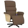 Sillón reclinable de masaje con reposapiés tela marrón de , Sillones - Ref: Foro24-356616, Precio: 255,20 €, Descuento: %