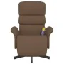 Sillón reclinable de masaje con reposapiés tela marrón de , Sillones - Ref: Foro24-356616, Precio: 255,20 €, Descuento: %