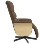 Sillón reclinable de masaje con reposapiés tela marrón de , Sillones - Ref: Foro24-356616, Precio: 255,20 €, Descuento: %