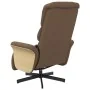 Sillón reclinable de masaje con reposapiés tela marrón de , Sillones - Ref: Foro24-356616, Precio: 255,20 €, Descuento: %