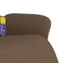 Sillón reclinable de masaje con reposapiés tela marrón de , Sillones - Ref: Foro24-356616, Precio: 255,20 €, Descuento: %