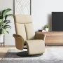 Sillón reclinable con reposapiés tela color crema de , Sillones - Ref: Foro24-356527, Precio: 240,37 €, Descuento: %