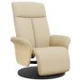 Sillón reclinable con reposapiés tela color crema de , Sillones - Ref: Foro24-356527, Precio: 240,37 €, Descuento: %