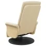 Sillón reclinable con reposapiés tela color crema de , Sillones - Ref: Foro24-356527, Precio: 240,37 €, Descuento: %