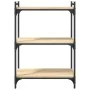 Librería 3 estantes madera ingeniería roble Sonoma 60x30x86 cm by , Bookcases and shelves - Ref: Foro24-837648, Price: 42,98 ...