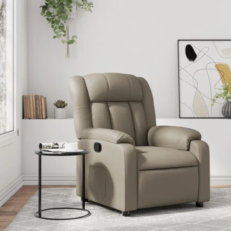Sillón reclinable de cuero sintético color capuchino by , Armchairs - Ref: Foro24-373566, Price: 226,34 €, Discount: %