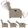 Sillón reclinable de cuero sintético color capuchino by , Armchairs - Ref: Foro24-373566, Price: 226,34 €, Discount: %