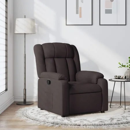 Sillón reclinable de tela marrón oscuro de , Sillones - Ref: Foro24-373579, Precio: 225,89 €, Descuento: %
