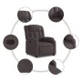 Sillón reclinable de tela marrón oscuro de , Sillones - Ref: Foro24-373579, Precio: 225,89 €, Descuento: %
