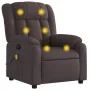 Sillón de masaje reclinable de tela marrón oscuro de , Sillones - Ref: Foro24-373591, Precio: 235,15 €, Descuento: %