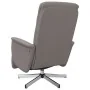 Sillón reclinable de masaje con reposapiés tela gris taupe de , Sillones - Ref: Foro24-356578, Precio: 225,51 €, Descuento: %