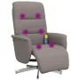 Sillón reclinable de masaje con reposapiés tela gris taupe de , Sillones - Ref: Foro24-356578, Precio: 225,51 €, Descuento: %