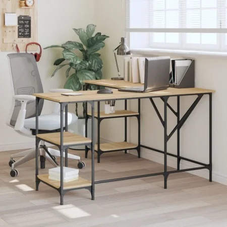 Escritorio madera de ingeniería roble Sonoma 139x139x75 cm von , Schreibtische - Ref: Foro24-837593, Preis: 102,49 €, Rabatt: %