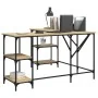 Escritorio madera de ingeniería roble Sonoma 139x139x75 cm von , Schreibtische - Ref: Foro24-837593, Preis: 102,49 €, Rabatt: %