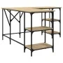 Escritorio madera de ingeniería roble Sonoma 139x139x75 cm von , Schreibtische - Ref: Foro24-837593, Preis: 102,49 €, Rabatt: %