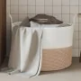 Cesta de almacenaje algodón marrón y blanco Ø51x33 cm de , Cestas - Ref: Foro24-358492, Precio: 40,92 €, Descuento: %