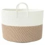 Cesta de almacenaje algodón marrón y blanco Ø51x33 cm de , Cestas - Ref: Foro24-358492, Precio: 40,92 €, Descuento: %